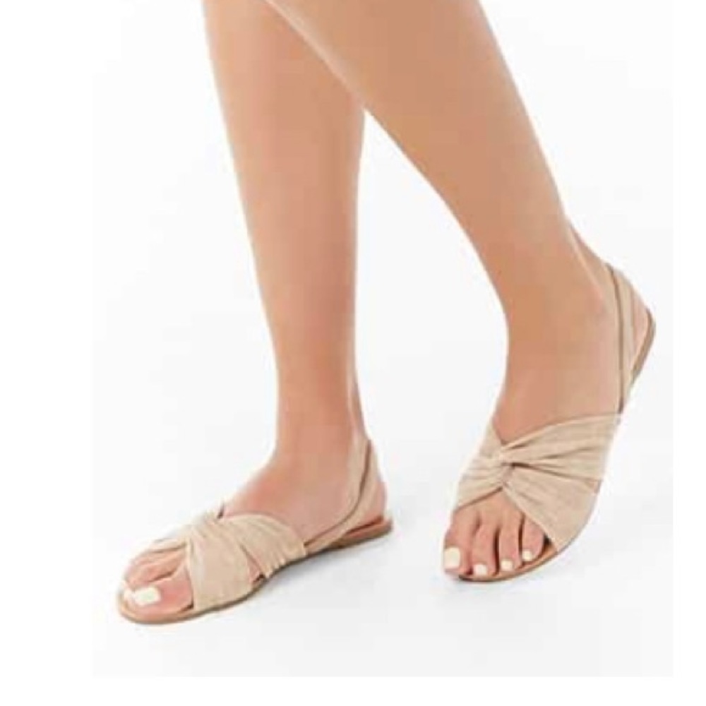 Faux Suede Twisted Sandals Women Size 7.5